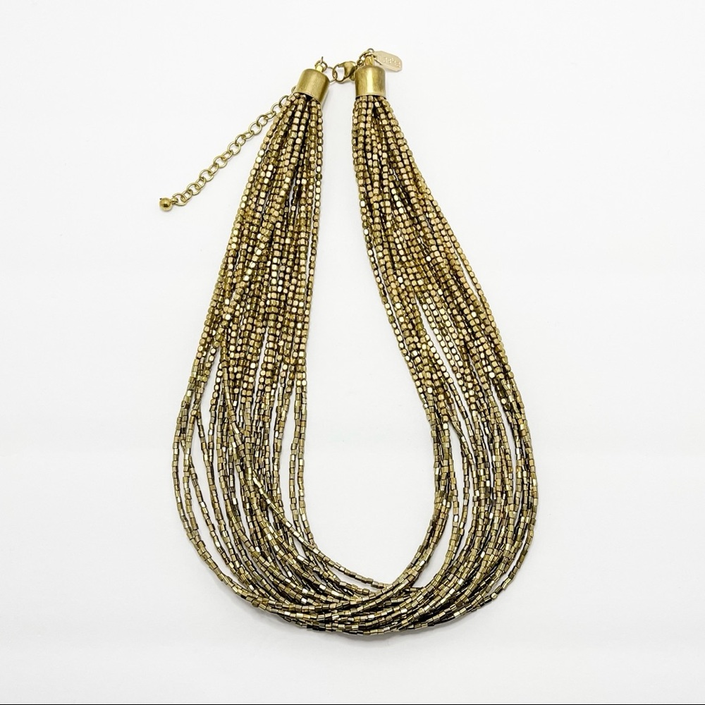 Tasha Seed Bead Multi Strand Short Statement Necklace